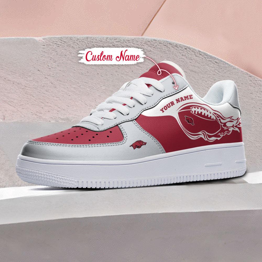 Ideafootwear Arkansas Razorbacks NCAA Air Low-Top Sneakers Shoes For Men And Women