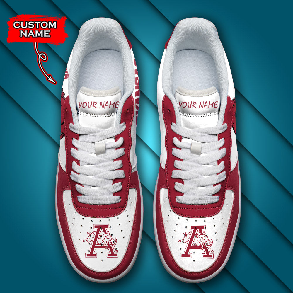 Ideafootwear Arkansas Razorbacks NCAA Air Low-Top Sneakers Shoes For Men And Women