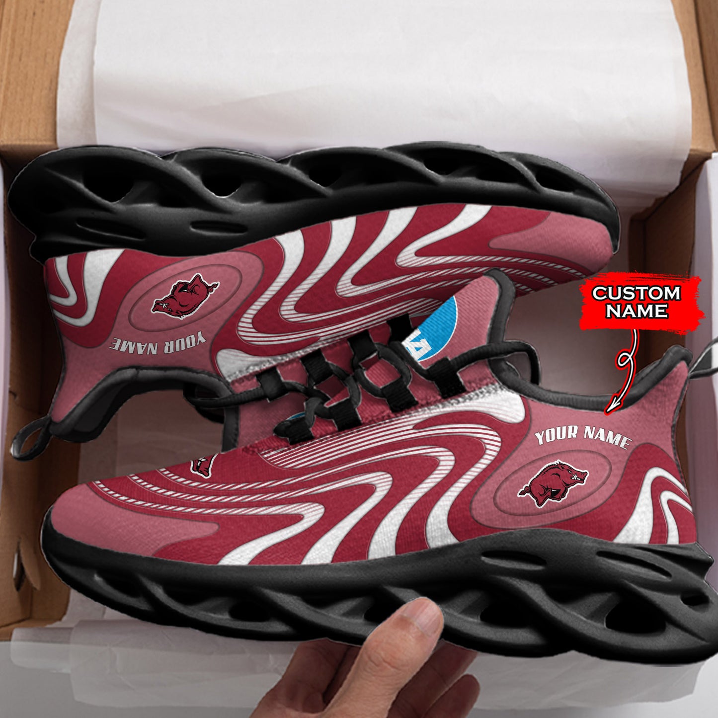 Ideafootwear Arkansas Razorbacks NCAA Max Soul Shoes Sneakers For Men And Women