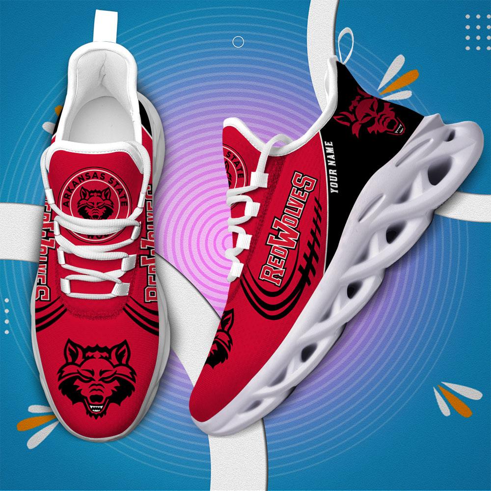 Ideafootwear Arkansas State Red Wolves Max Soul Shoes Sneakers For Men And Women
