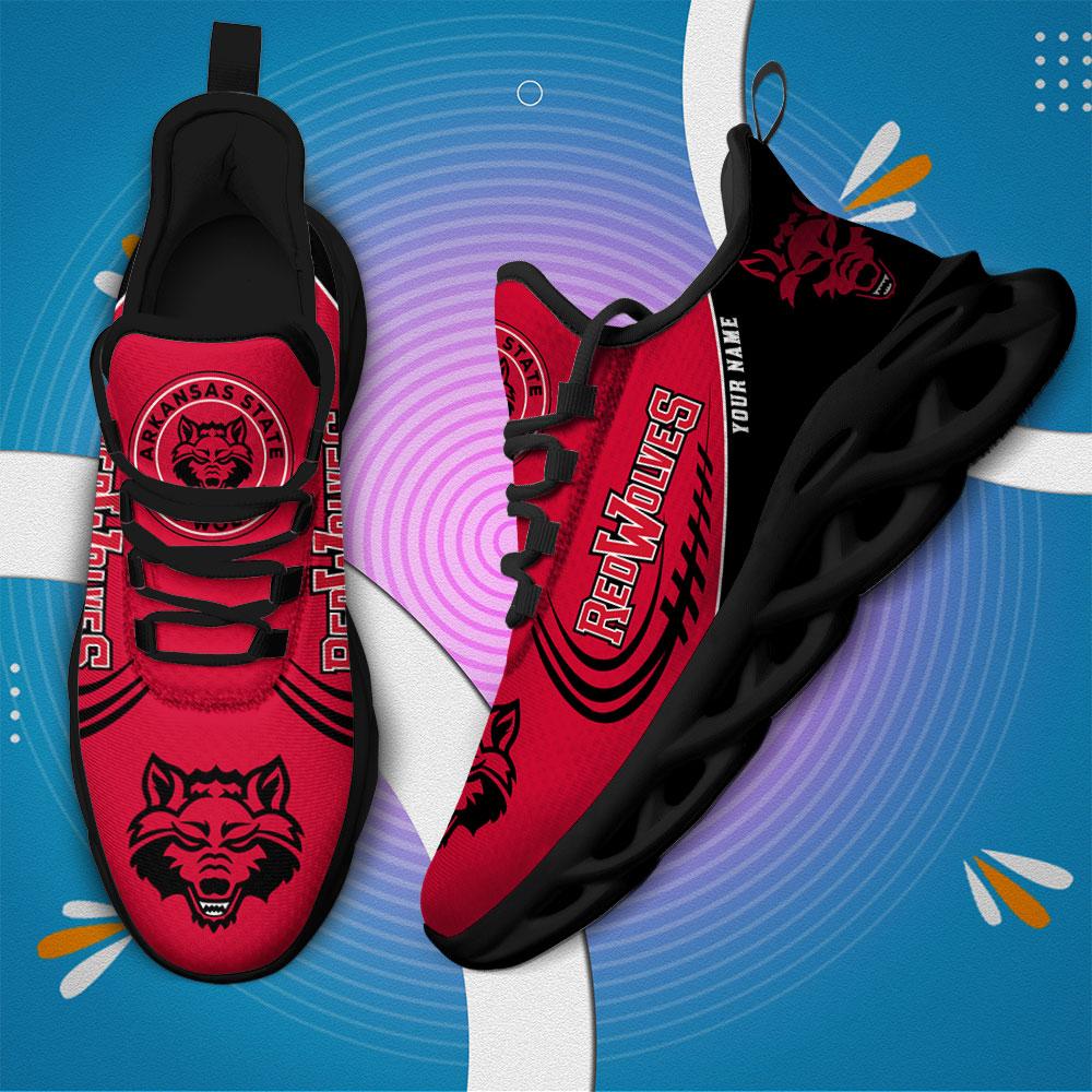 Ideafootwear Arkansas State Red Wolves Max Soul Shoes Sneakers For Men And Women