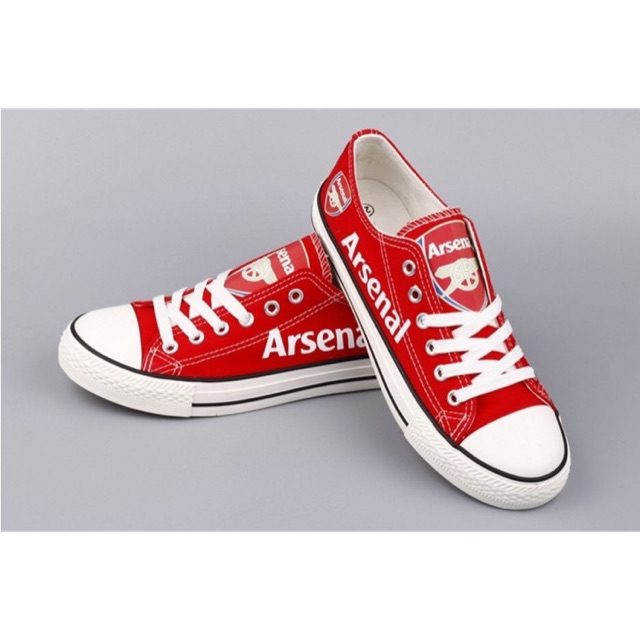 Ideafootwear Arsenal FC Low Top Canvas Sneakers Shoes For Men And Women