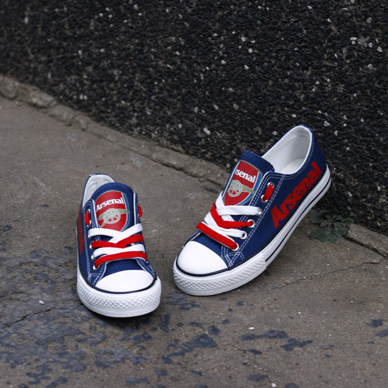 Ideafootwear Arsenal FC Low Top Canvas Sneakers Shoes For Men And Women