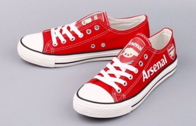 Ideafootwear Arsenal FC Low Top Canvas Sneakers Shoes For Men And Women