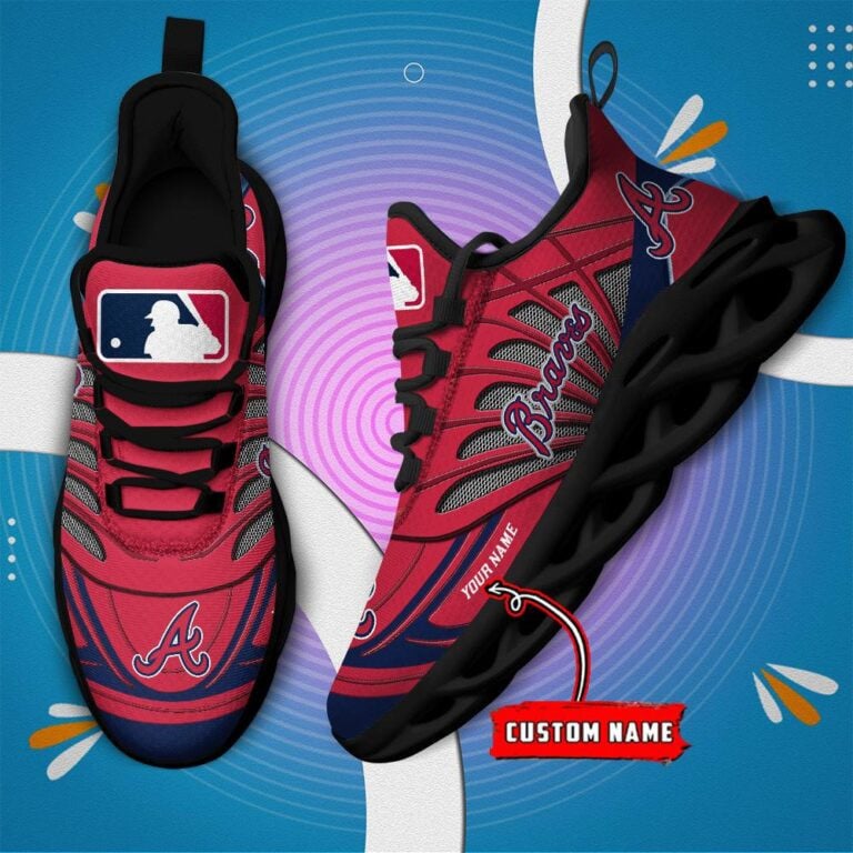 Ideafootwear Atlanta Braves Max Soul Shoes Sneakers For Men And Women