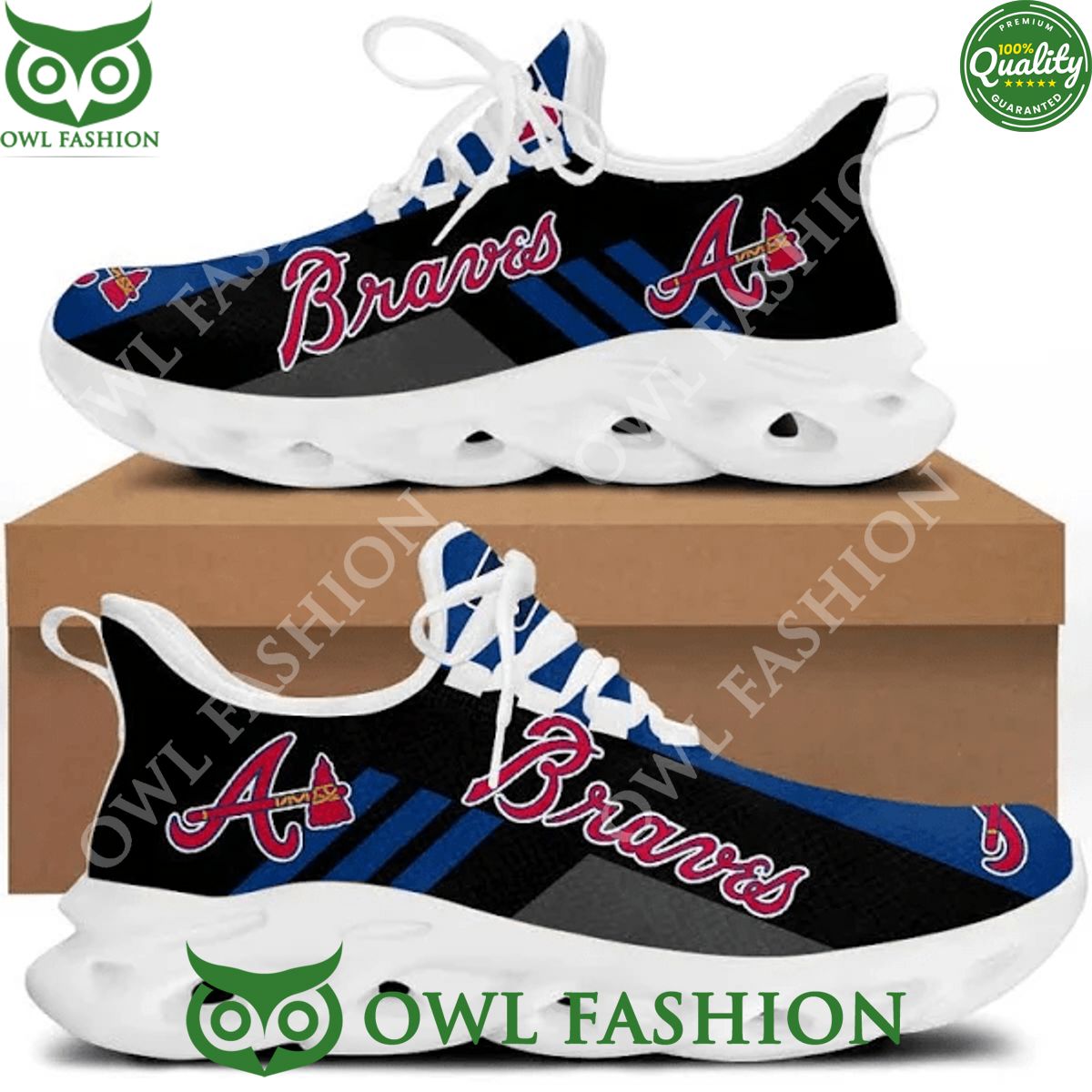 Ideafootwear Atlanta Braves Max Soul Shoes Sneakers For Men And Women