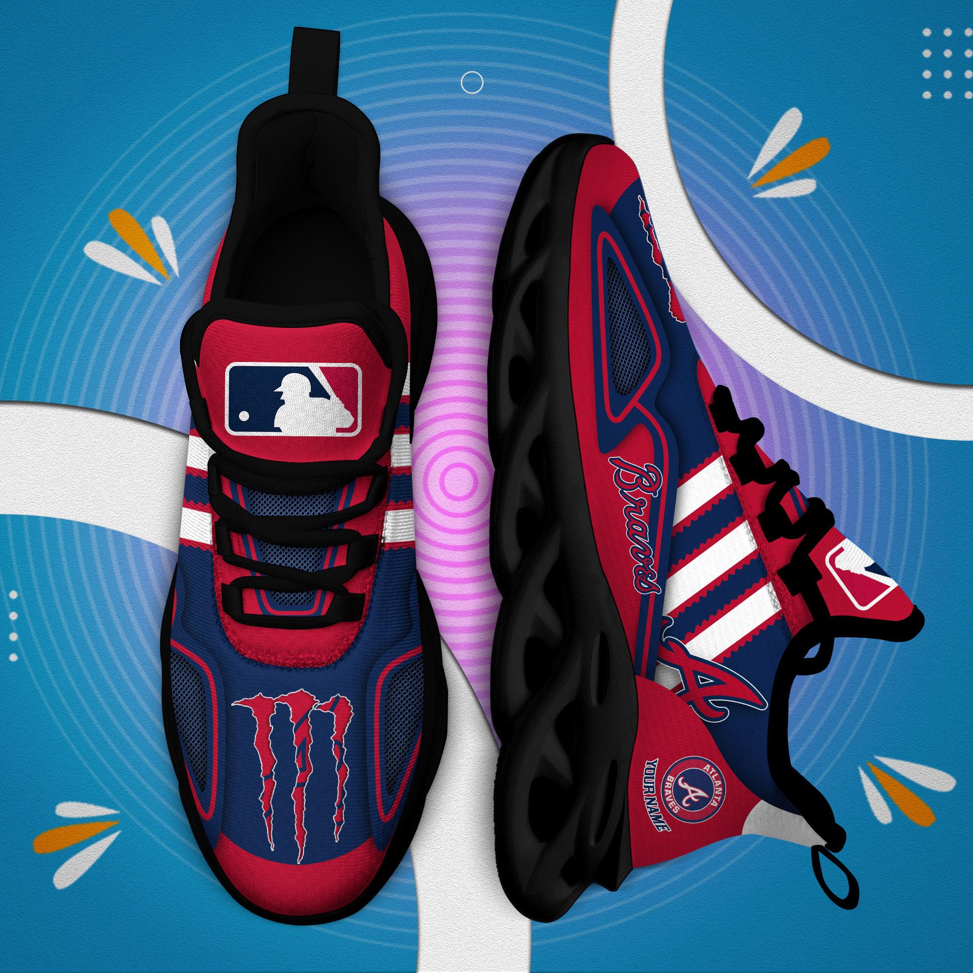Ideafootwear Atlanta Braves Max Soul Shoes Sneakers For Men And Women