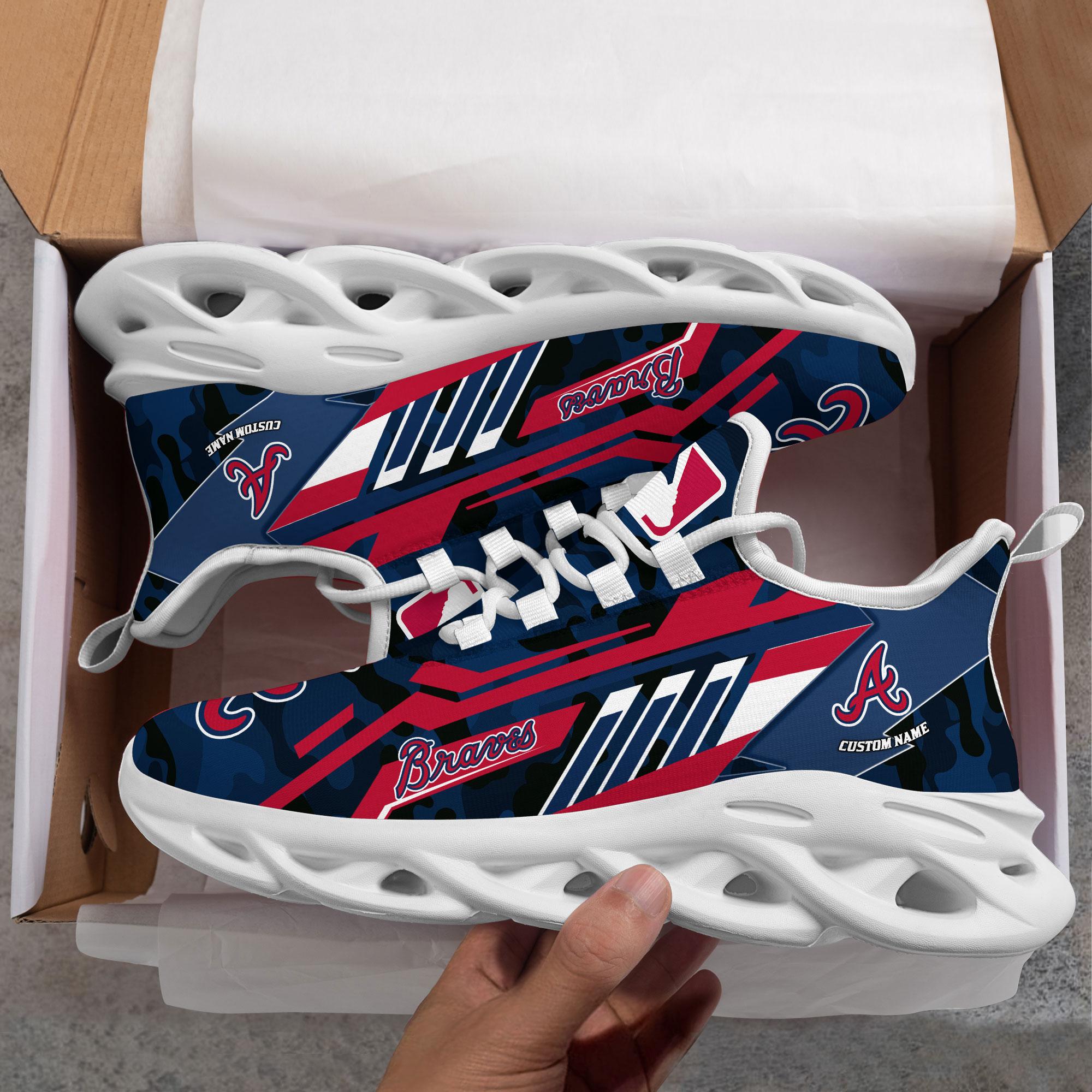 Ideafootwear Atlanta Braves Max Soul Shoes Sneakers For Men And Women