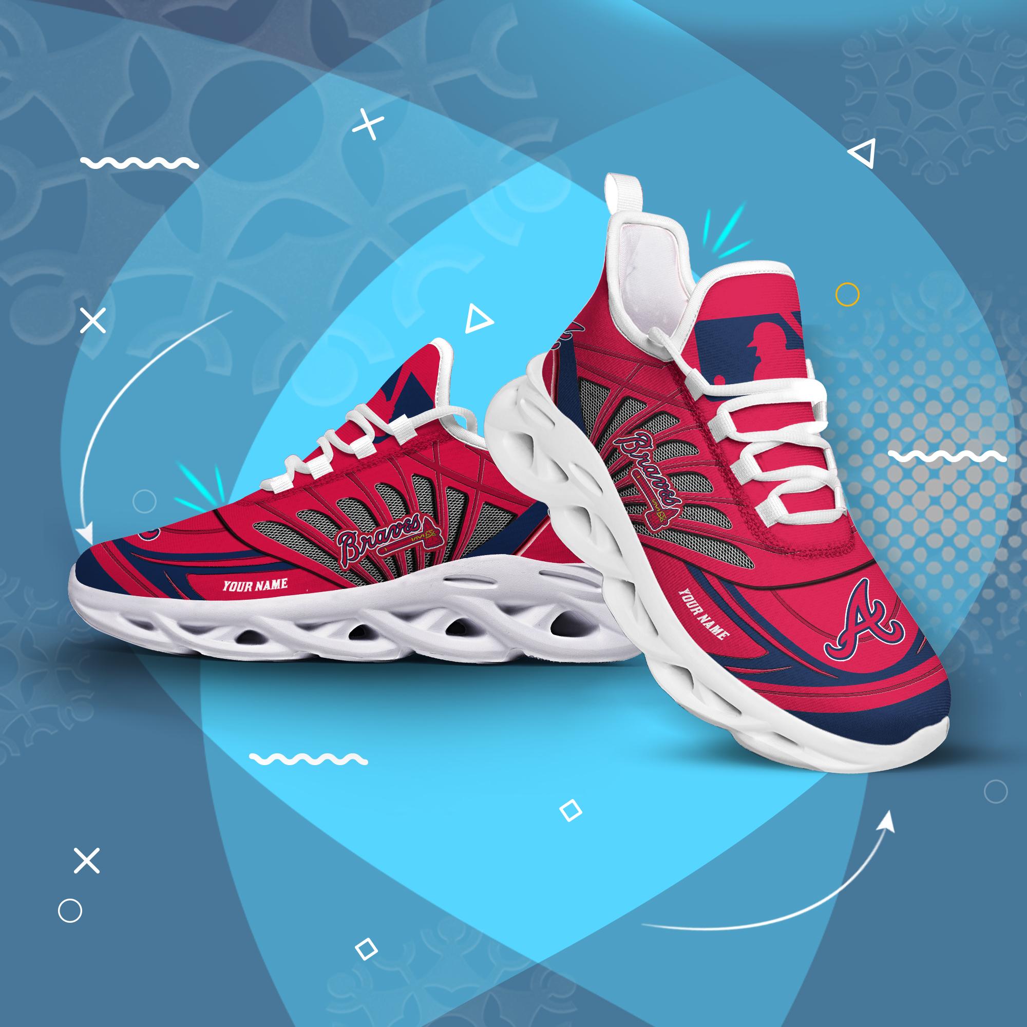 Ideafootwear Atlanta Braves Max Soul Shoes Sneakers For Men And Women