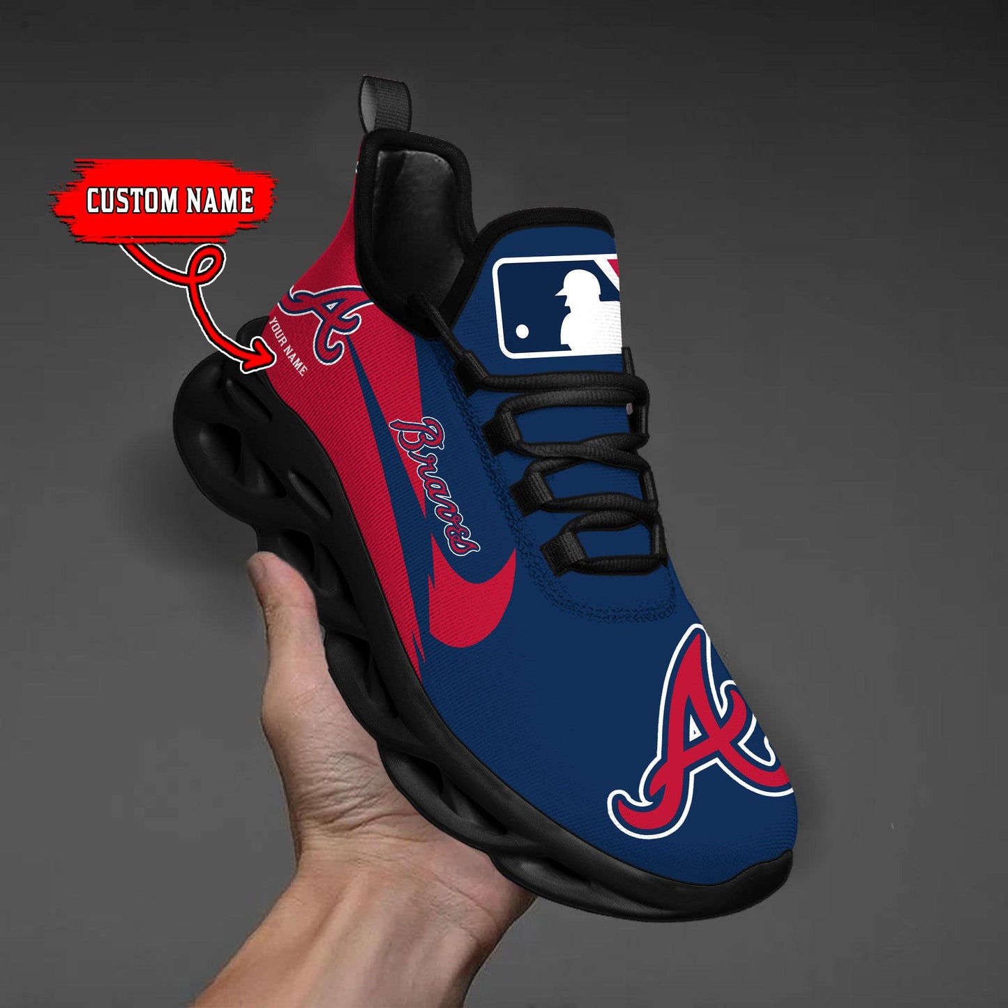 Ideafootwear Atlanta Braves Max Soul Shoes Sneakers For Men And Women