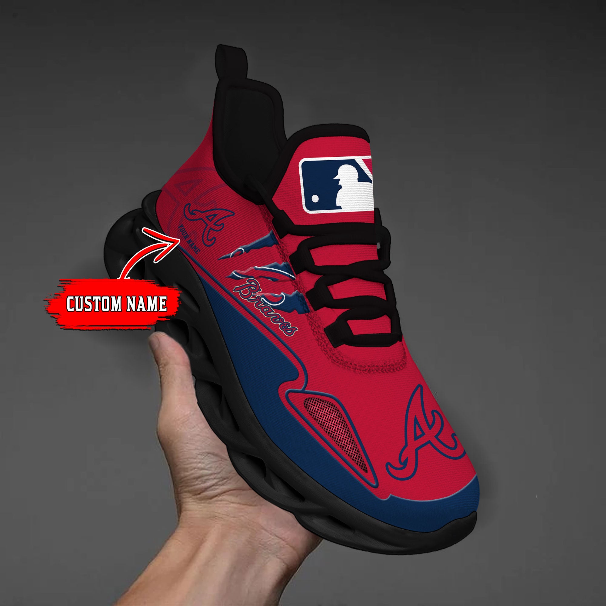 Ideafootwear Atlanta Braves Max Soul Shoes Sneakers For Men And Women