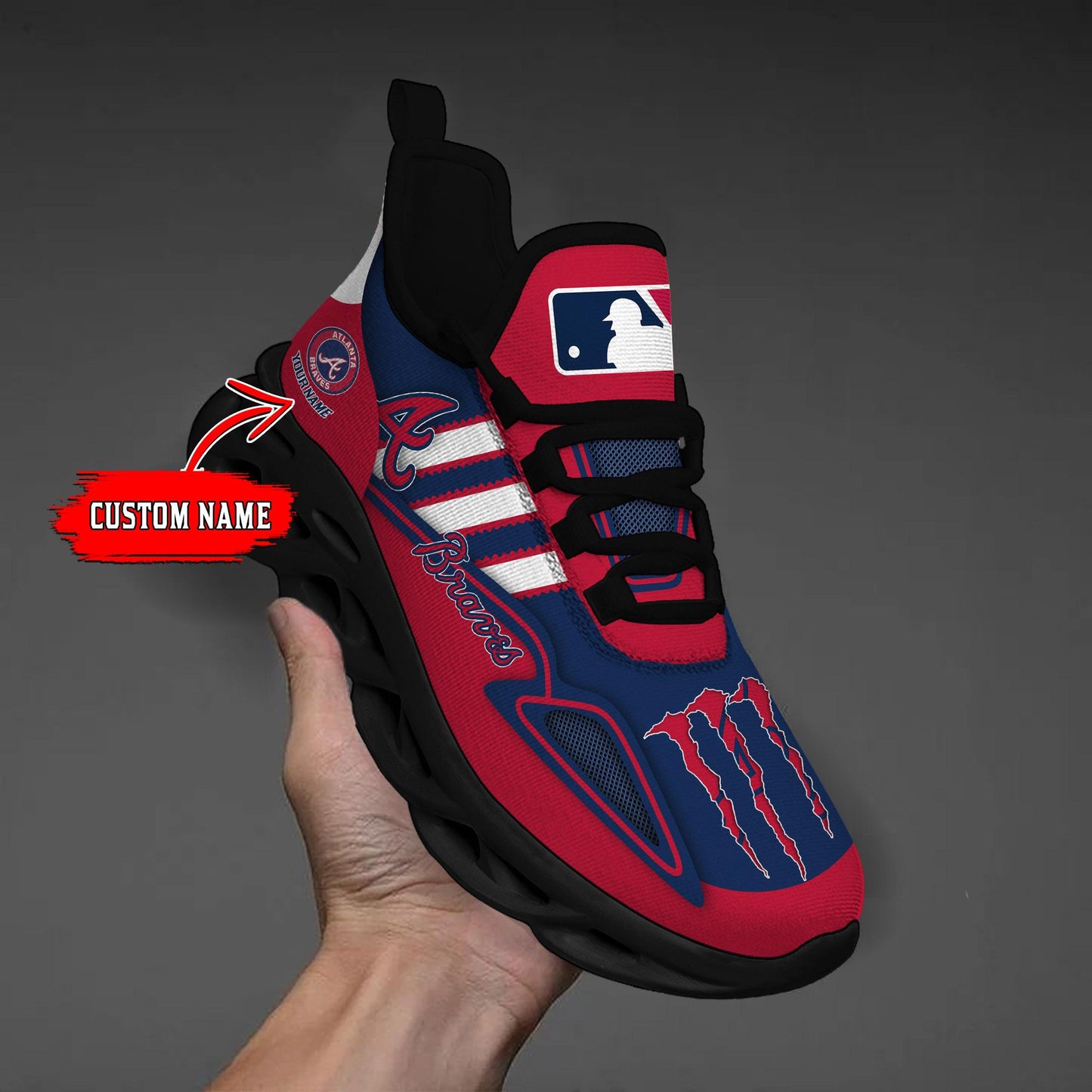 Ideafootwear Atlanta Braves Max Soul Shoes Sneakers For Men And Women