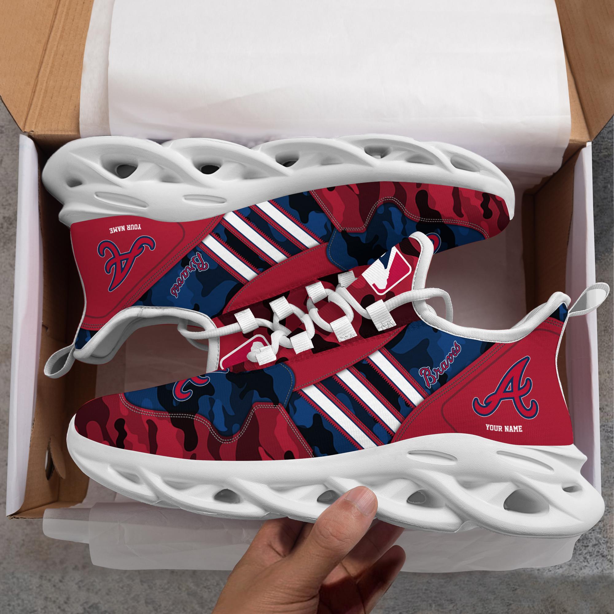 Ideafootwear Atlanta Braves Max Soul Shoes Sneakers For Men And Women
