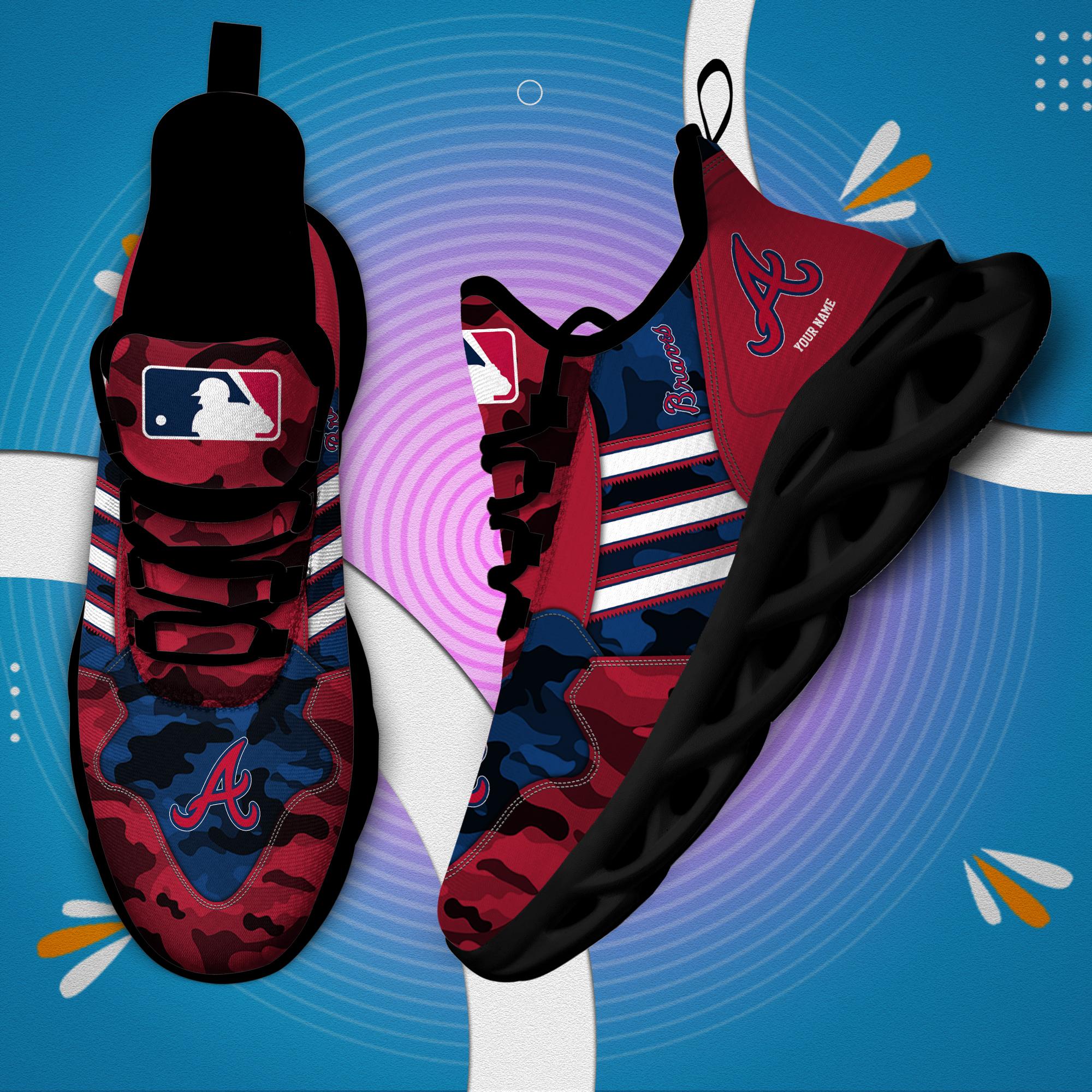 Ideafootwear Atlanta Braves Max Soul Shoes Sneakers For Men And Women