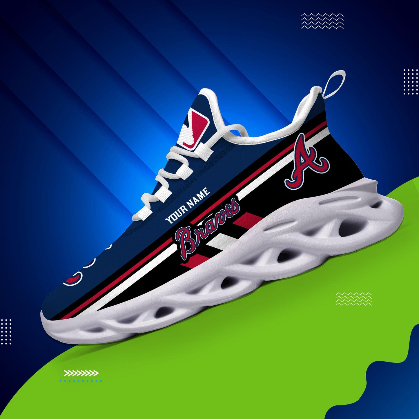 Ideafootwear Atlanta Braves Max Soul Shoes Sneakers For Men And Women