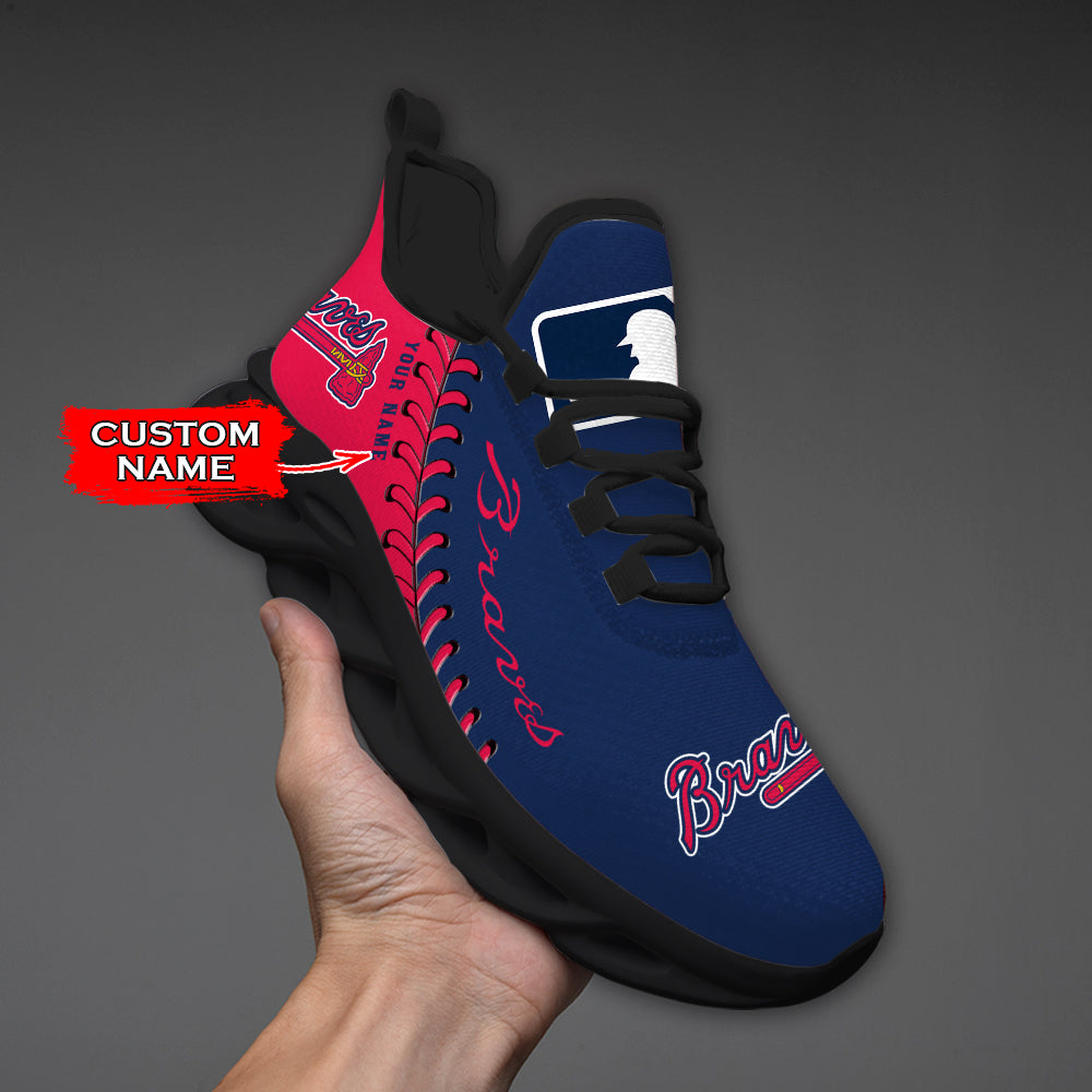 Ideafootwear Atlanta Braves MLB Max Soul Shoes Sneakers For Men And Women