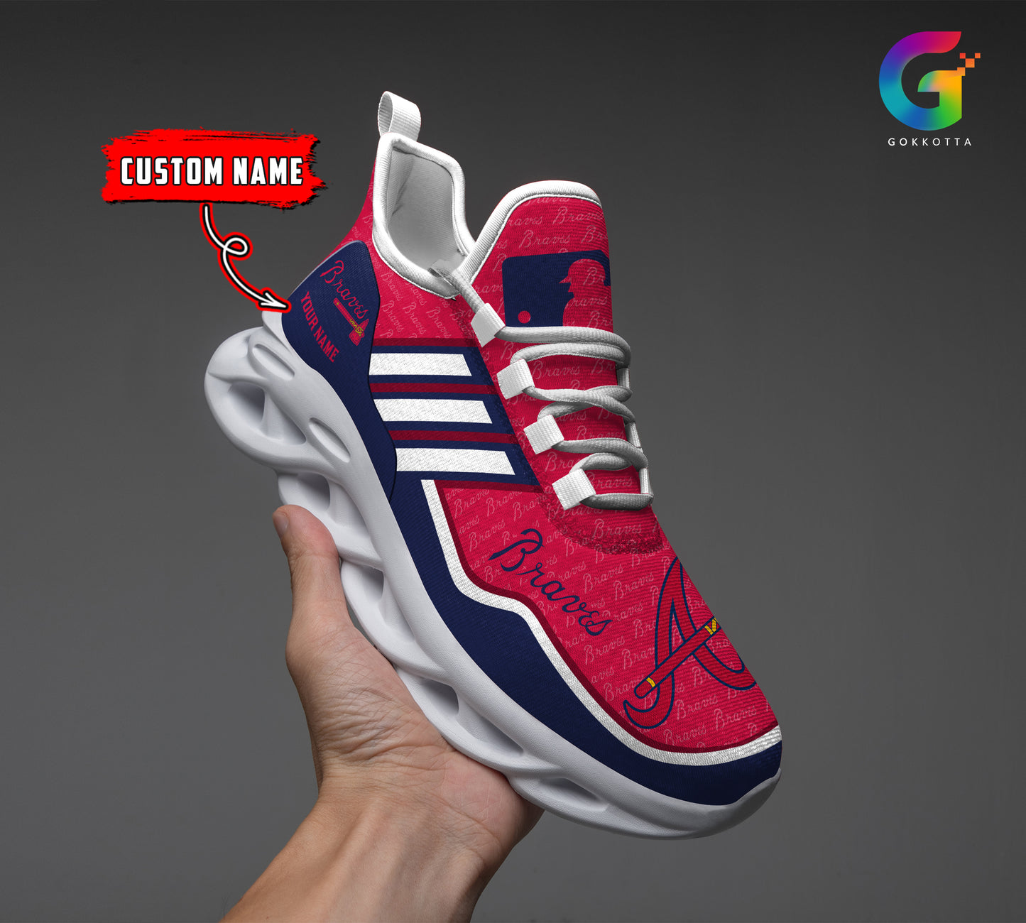 Ideafootwear Atlanta Braves MLB Max Soul Shoes Sneakers For Men And Women