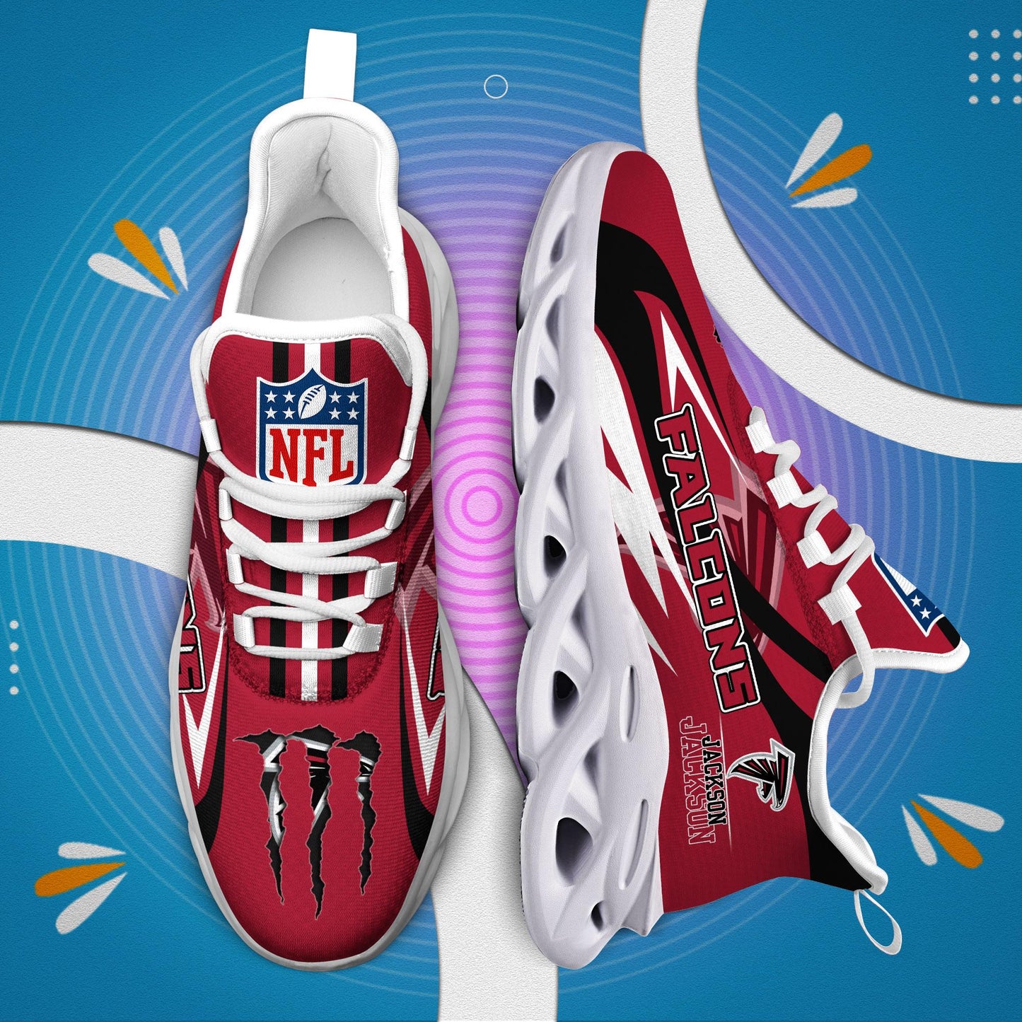Ideafootwear Atlanta Falcons Max Soul Shoes Sneakers For Men And Women