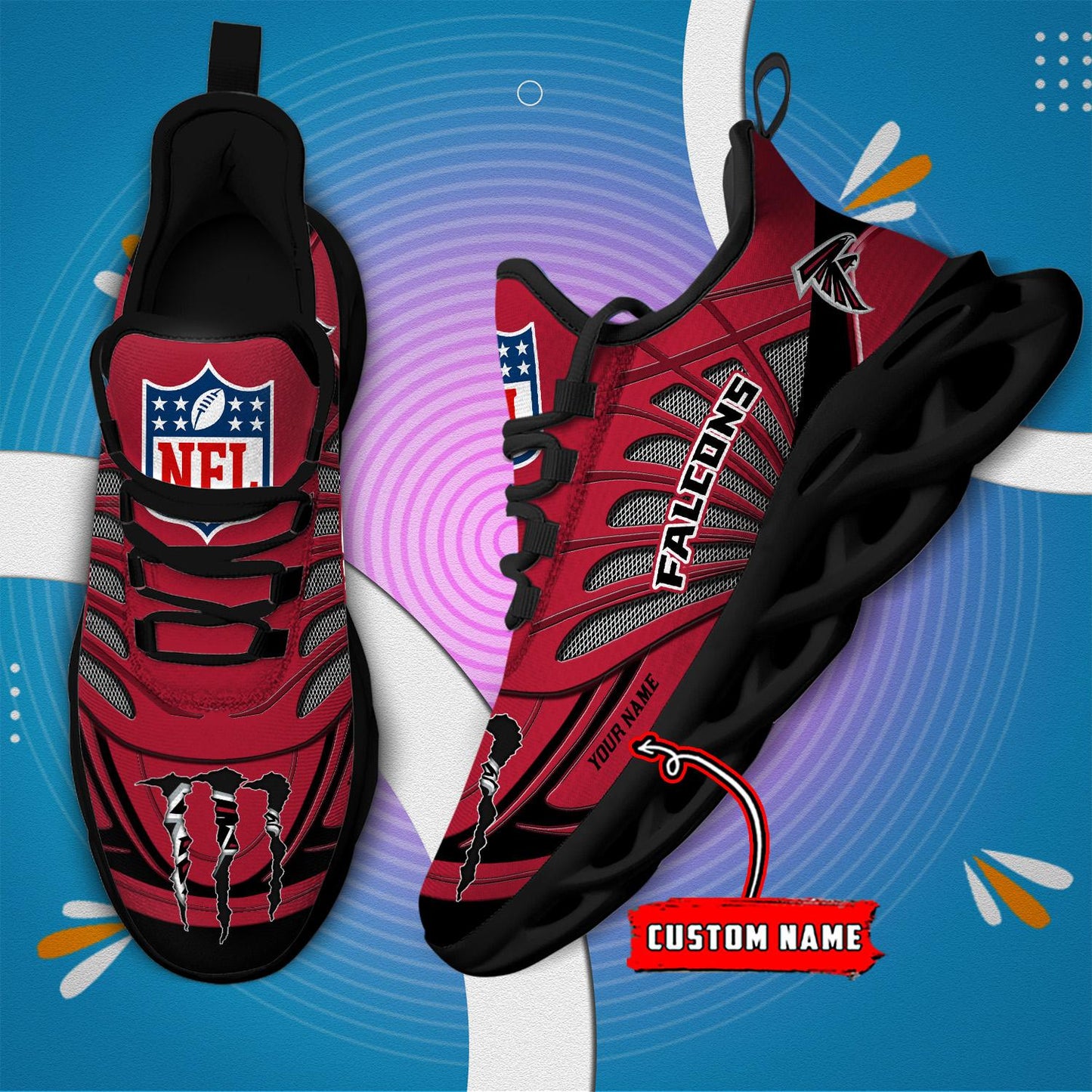 Ideafootwear Atlanta Falcons Max Soul Shoes Sneakers For Men And Women