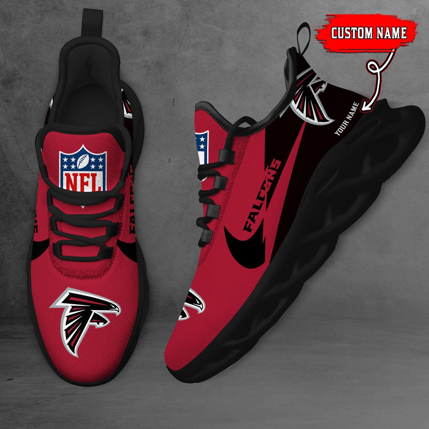Ideafootwear Atlanta Falcons Max Soul Shoes Sneakers For Men And Women