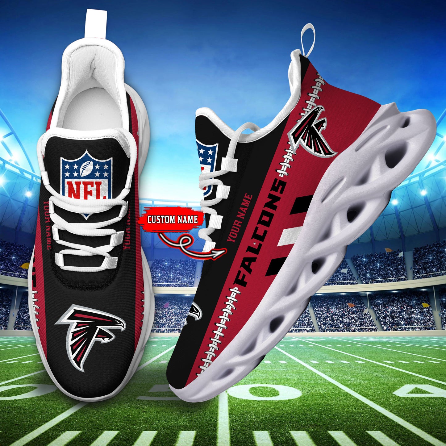 Ideafootwear Atlanta Falcons Max Soul Shoes Sneakers For Men And Women