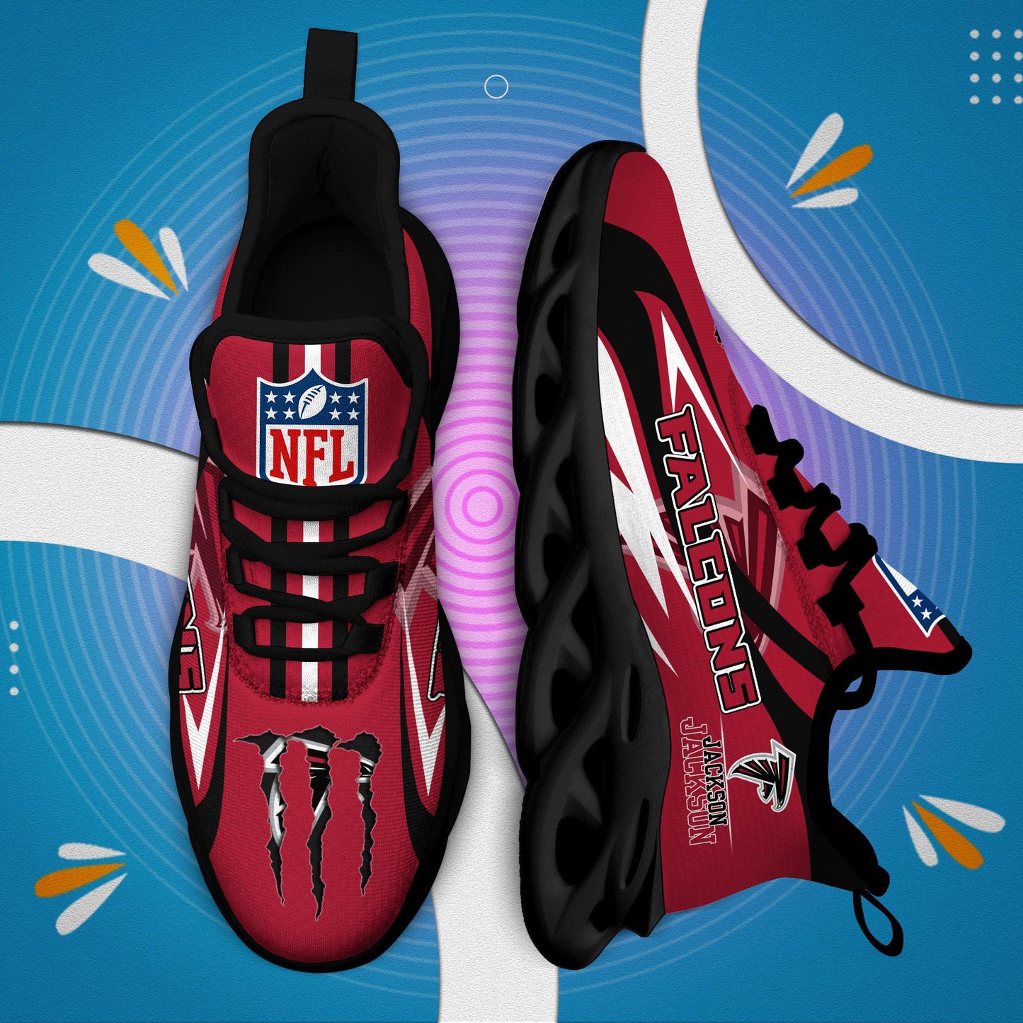 Ideafootwear Atlanta Falcons Max Soul Shoes Sneakers For Men And Women