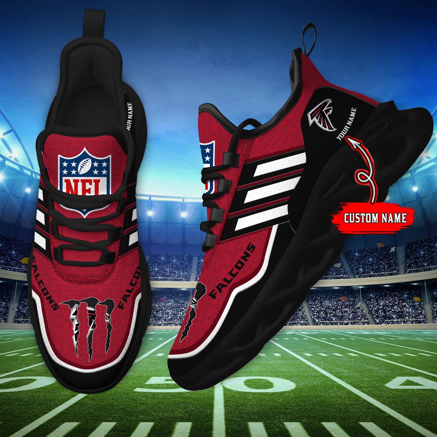 Ideafootwear Atlanta Falcons Max Soul Shoes Sneakers For Men And Women