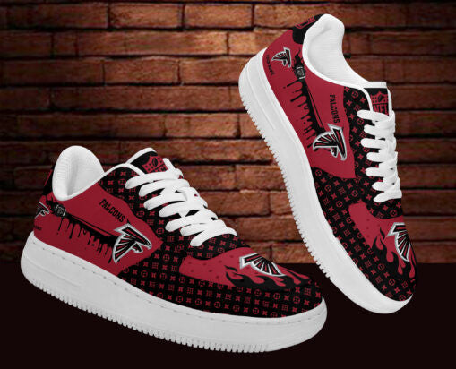 Ideafootwear Atlanta Falcons NFL Air Low-Top Sneakers Shoes For Men And Women