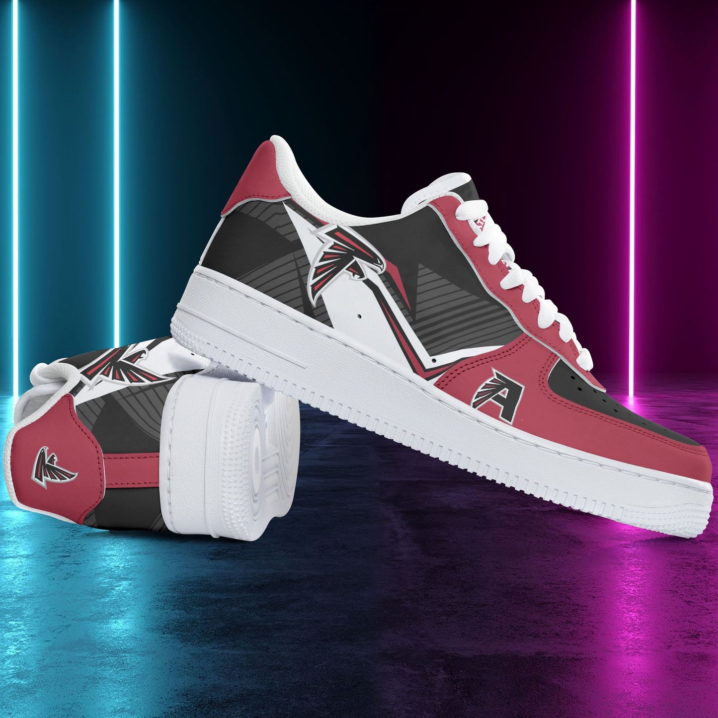 Ideafootwear Atlanta Falcons NFL Air Low-Top Sneakers Shoes For Men And Women