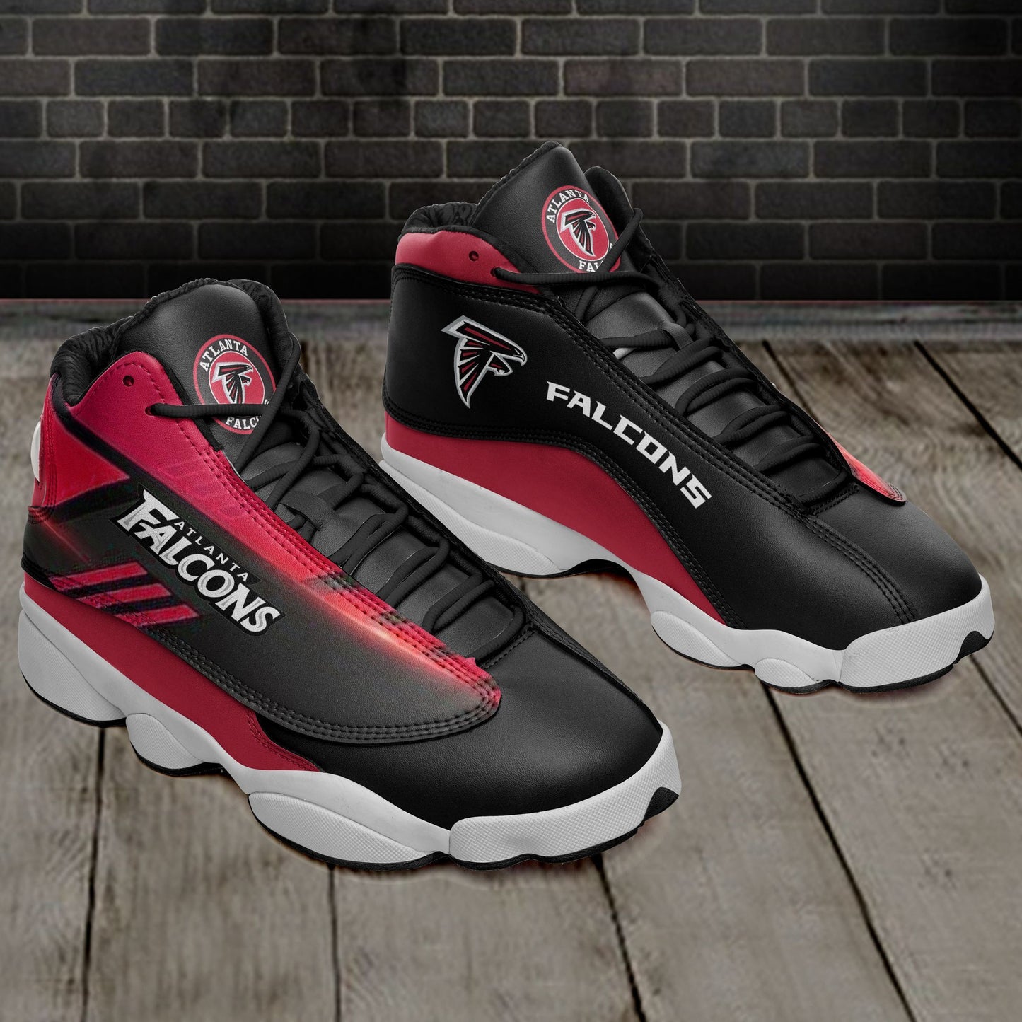 Ideafootwear Atlanta Falcons NFL AJ13 Sneakers Shoes For Men And Women