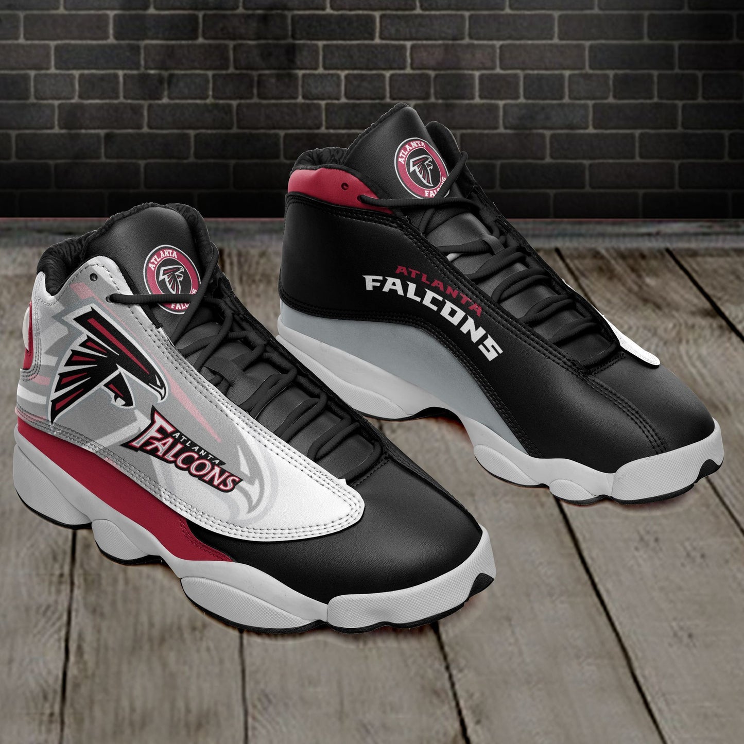 Ideafootwear Atlanta Falcons NFL AJ13 Sneakers Shoes For Men And Women
