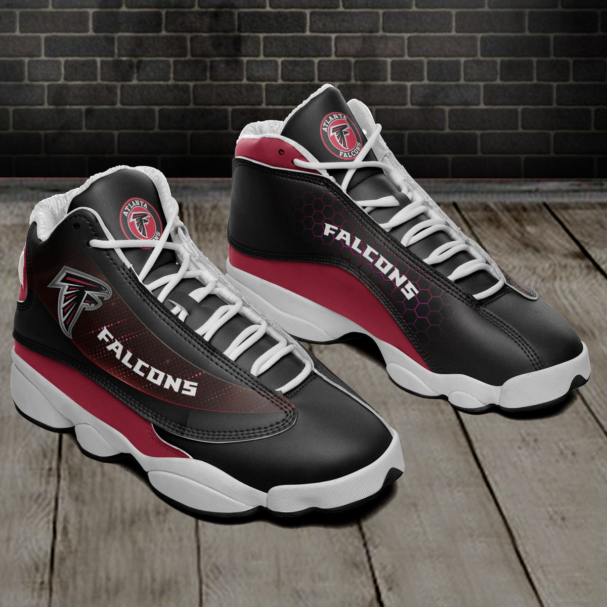Ideafootwear Atlanta Falcons NFL AJ13 Sneakers Shoes For Men And Women