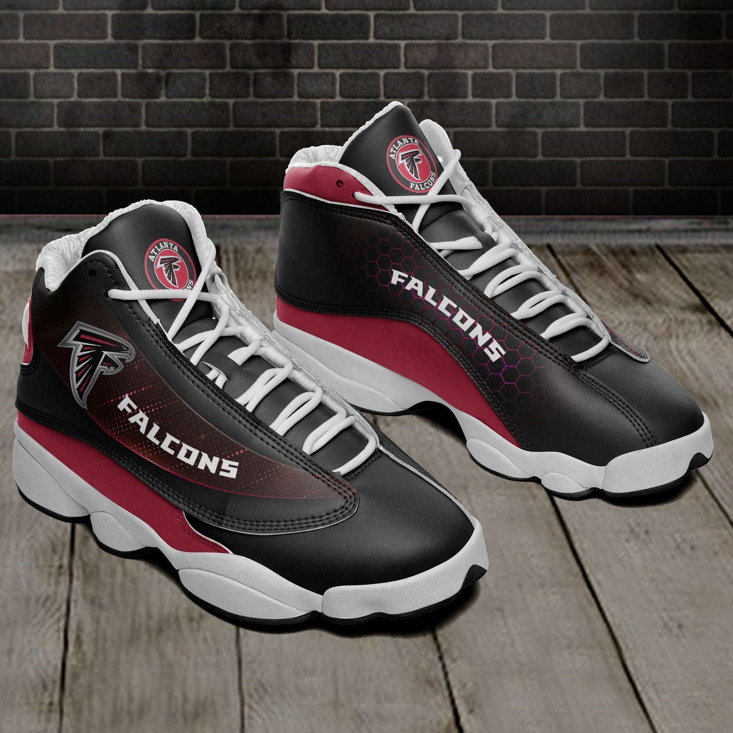 Ideafootwear Atlanta Falcons NFL AJ13 Sneakers Shoes For Men And Women