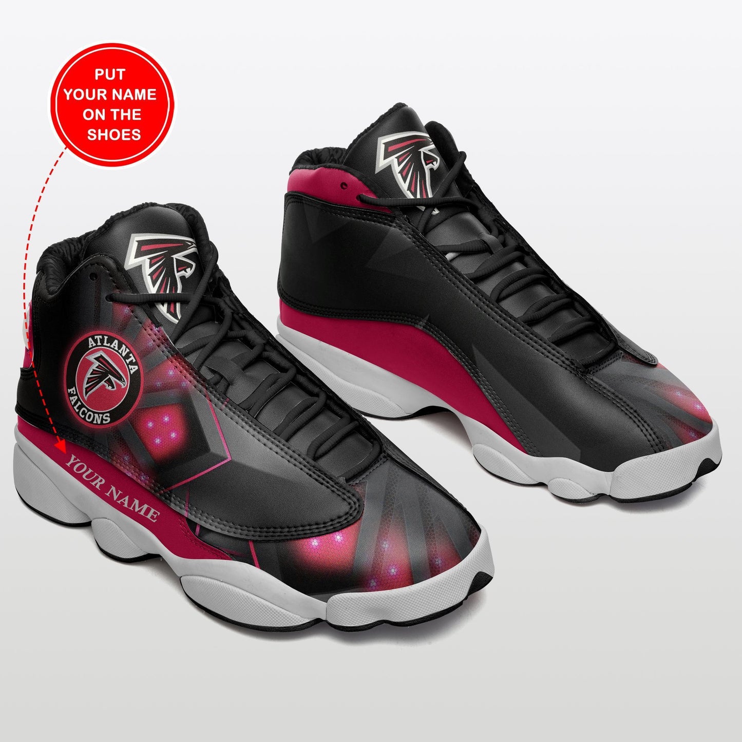 Ideafootwear Atlanta Falcons NFL AJ13 Sneakers Shoes For Men And Women