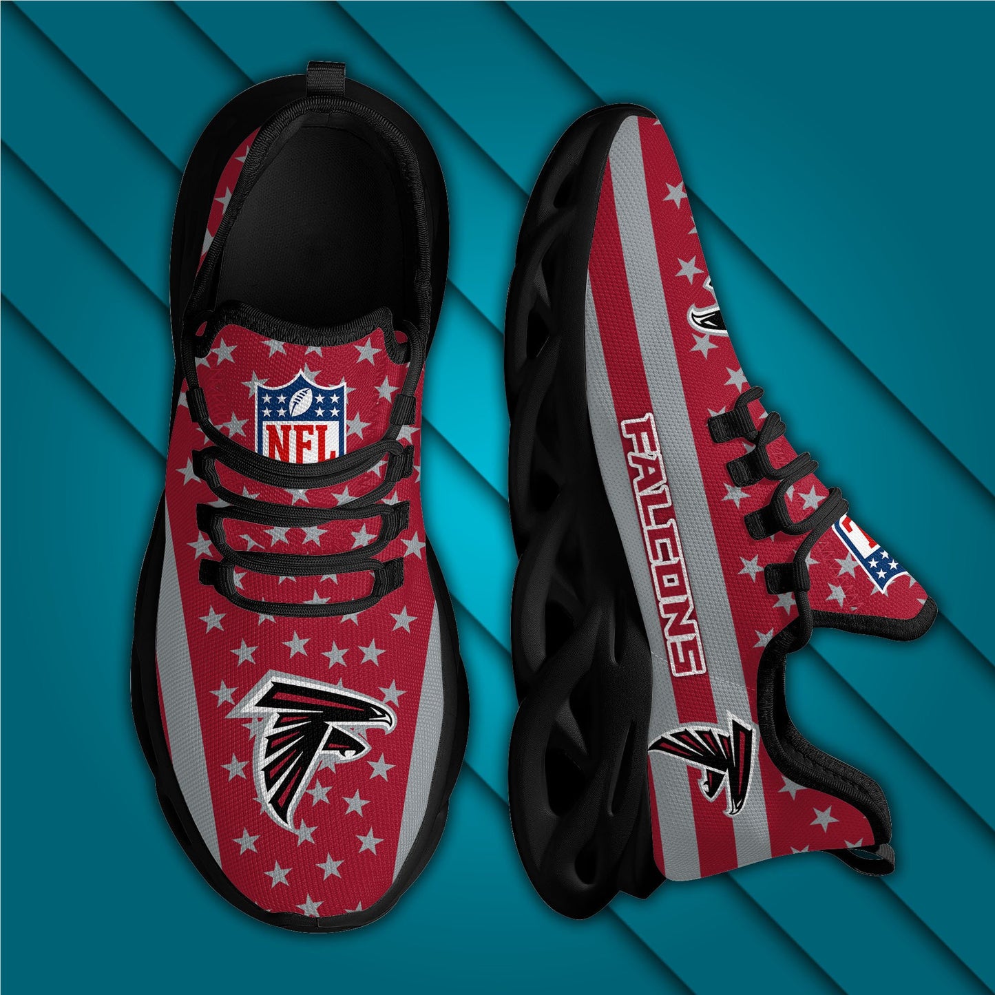 Ideafootwear Atlanta Falcons NFL Max Soul Shoes Sneakers For Men And Women