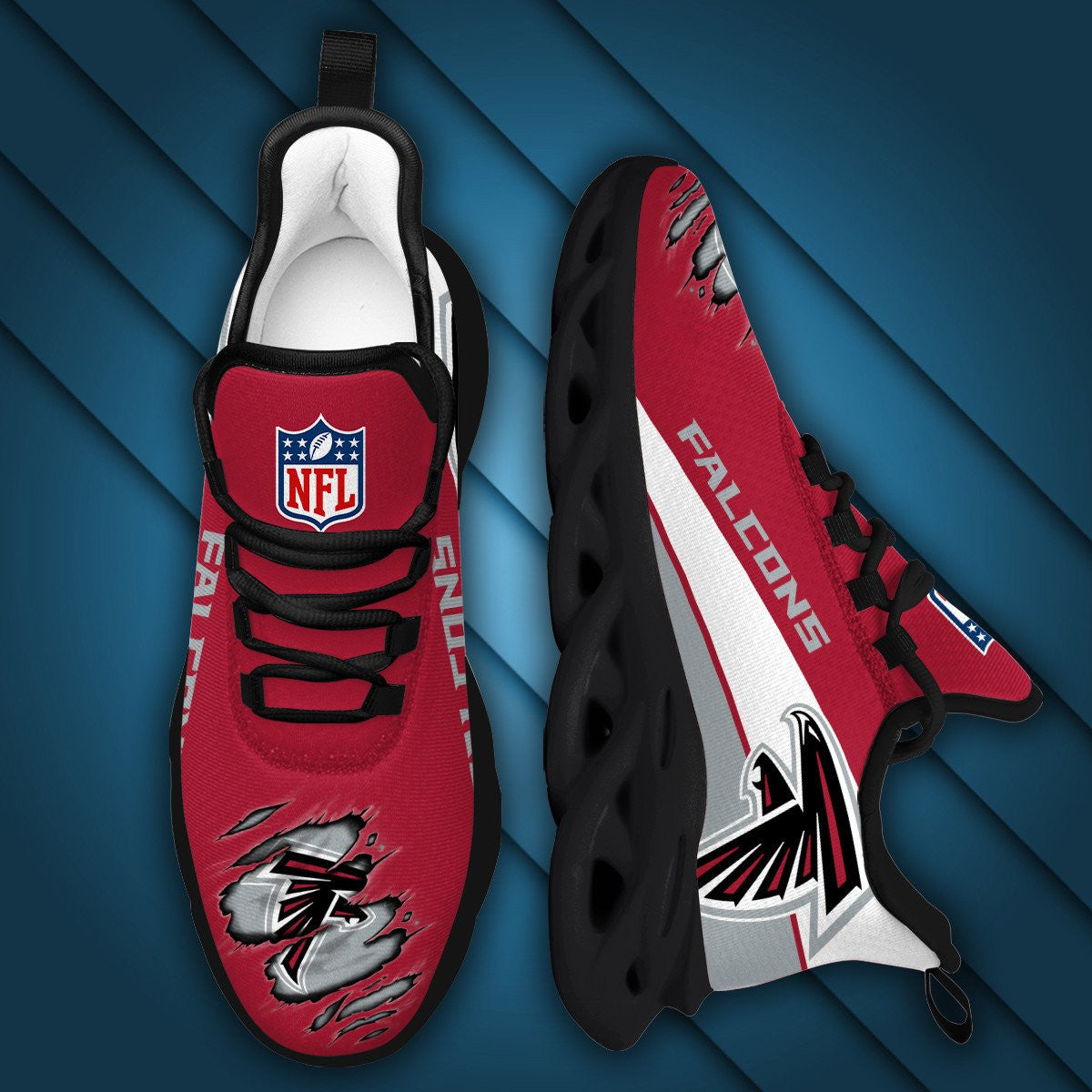 Ideafootwear Atlanta Falcons NFL Max Soul Shoes Sneakers For Men And Women