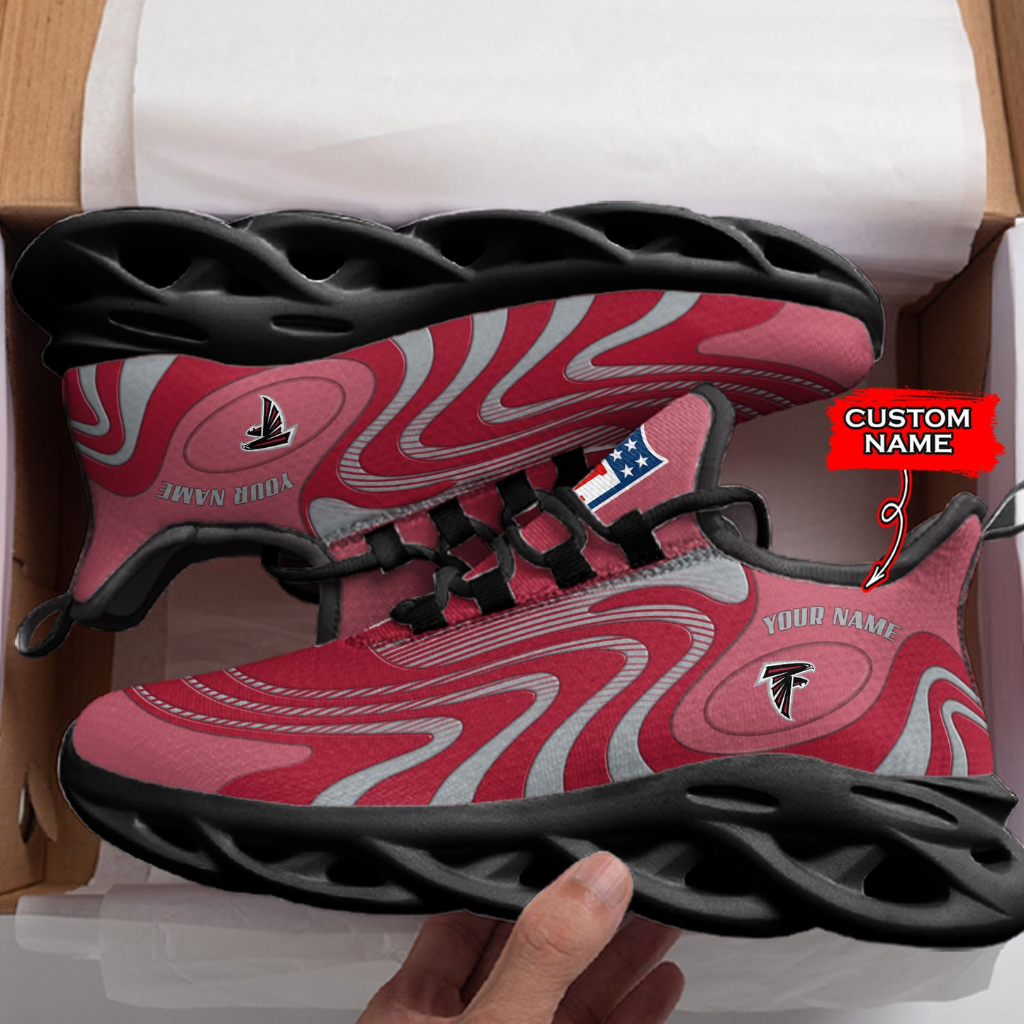 Ideafootwear Atlanta Falcons NFL Max Soul Shoes Sneakers For Men And Women
