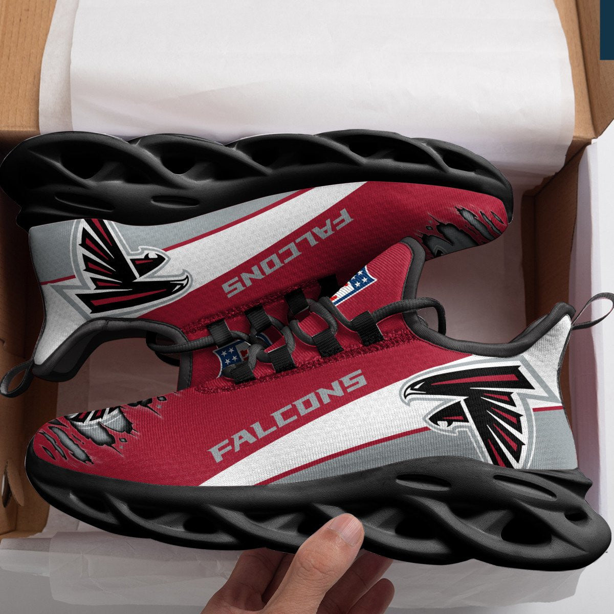 Ideafootwear Atlanta Falcons NFL Max Soul Shoes Sneakers For Men And Women