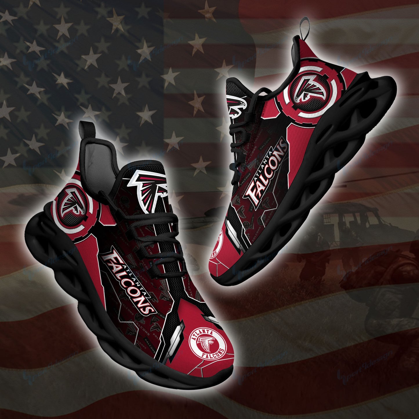 Ideafootwear Atlanta Falcons NFL Max Soul Shoes Sneakers For Men And Women