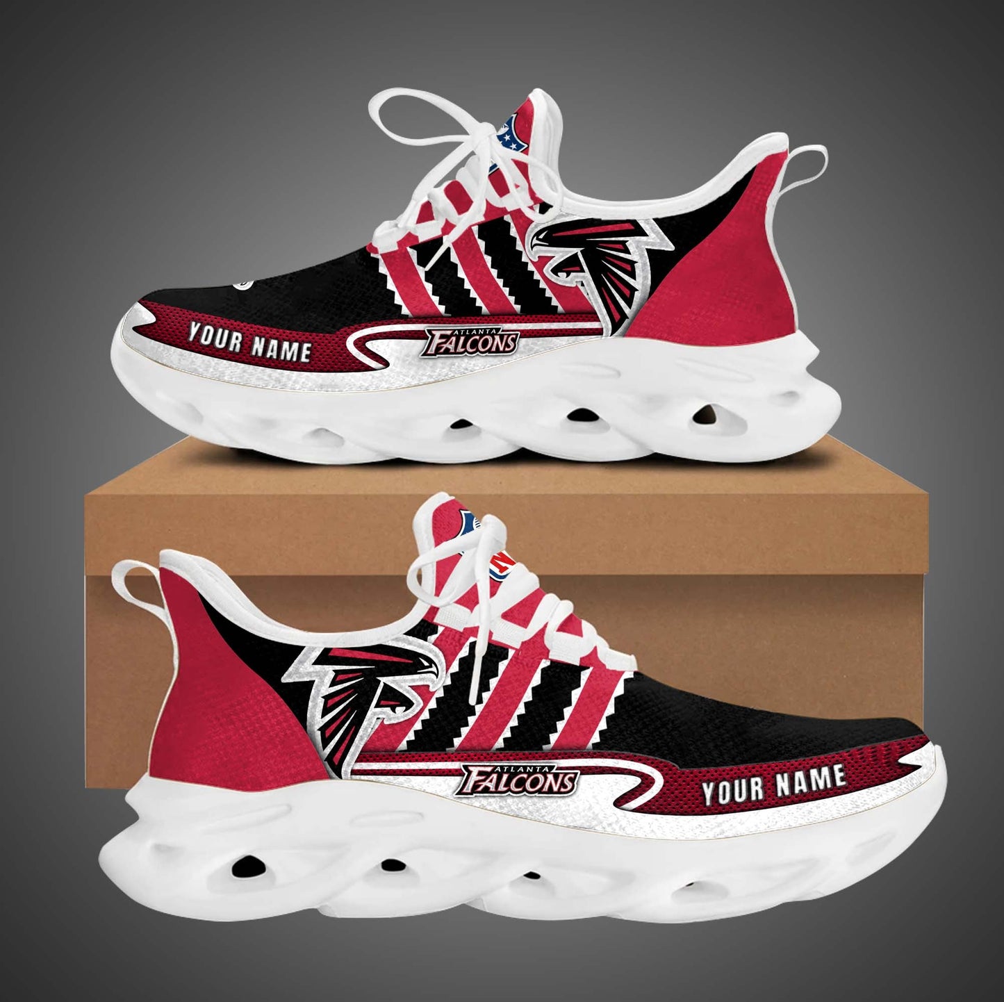 Ideafootwear Atlanta Falcons NFL Max Soul Shoes Sneakers For Men And Women