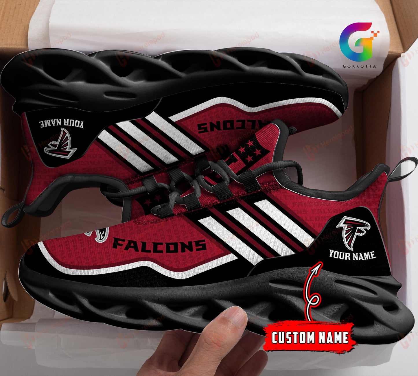Ideafootwear Atlanta Falcons NFL Max Soul Shoes Sneakers For Men And Women