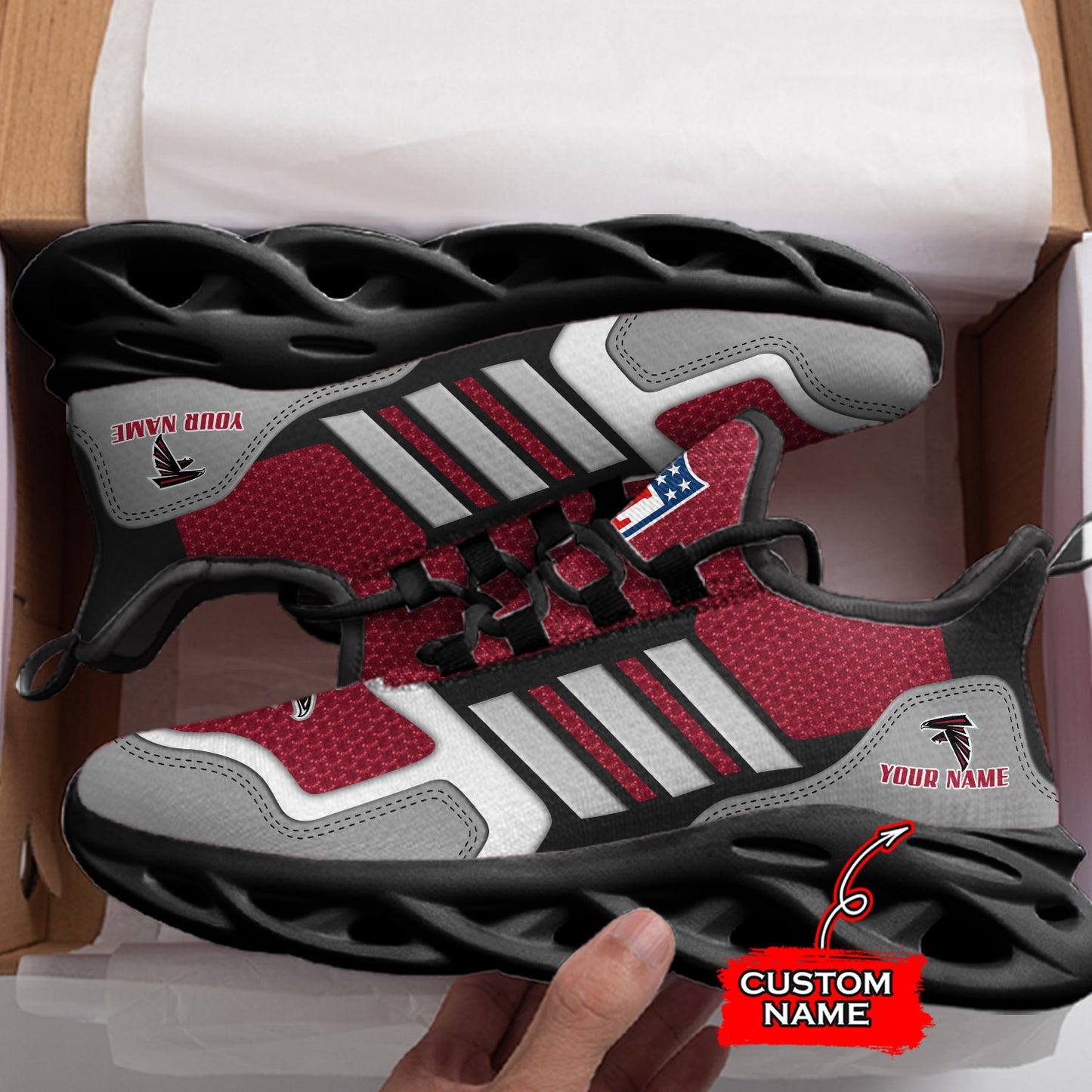 Ideafootwear Atlanta Falcons NFL Max Soul Shoes Sneakers For Men And Women