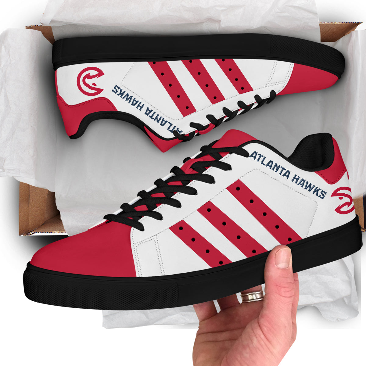 Ideafootwear Atlanta Hawks Skate Stan Shoes Sneakes For Men And Women