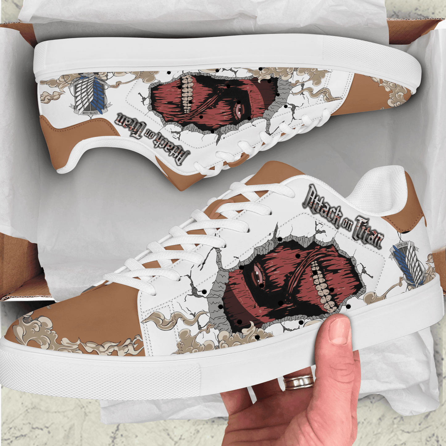 Ideafootwear Attack on Titan Skate Stan Shoes Sneakes For Men And Women