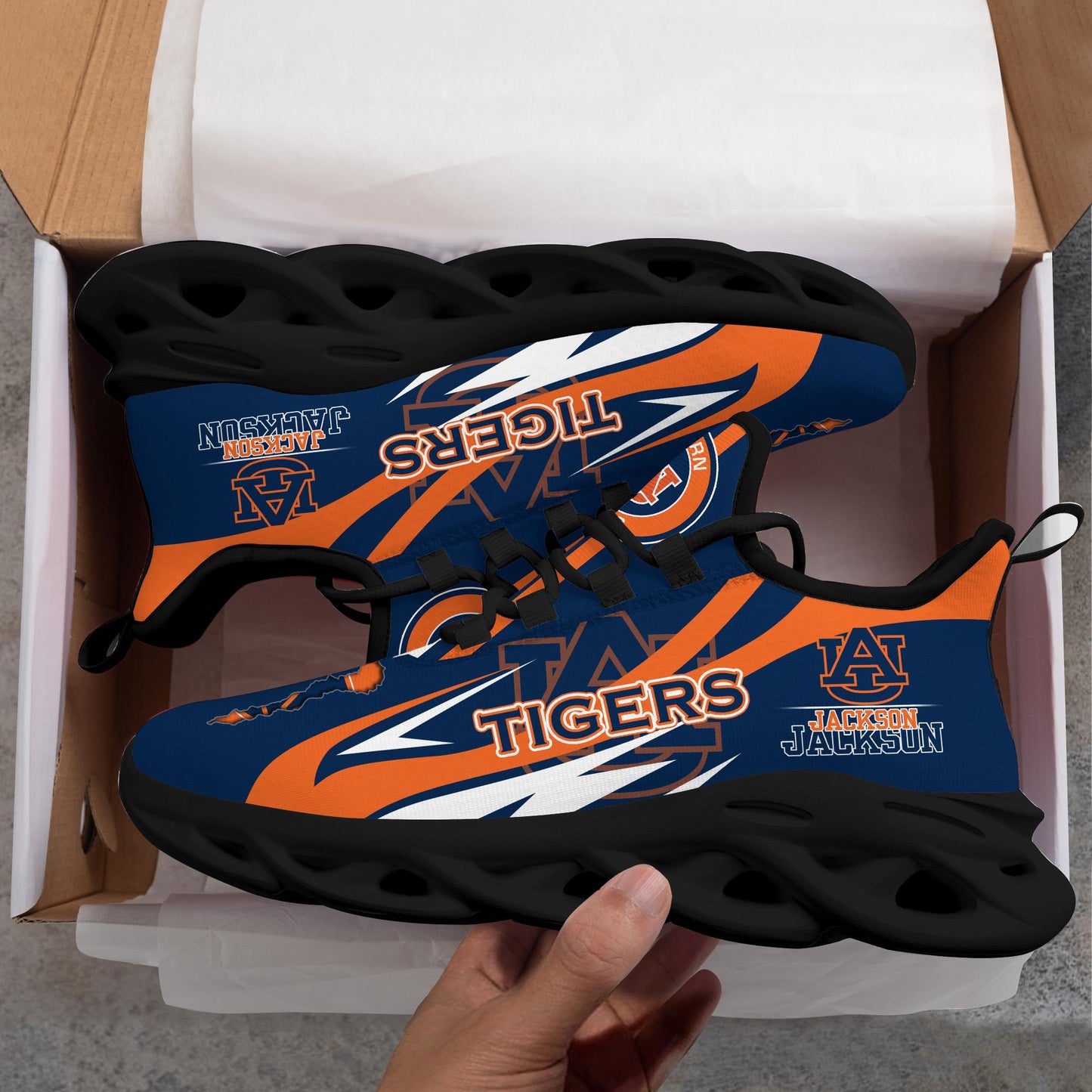 Ideafootwear Auburn Tigers Max Soul Shoes Sneakers For Men And Women
