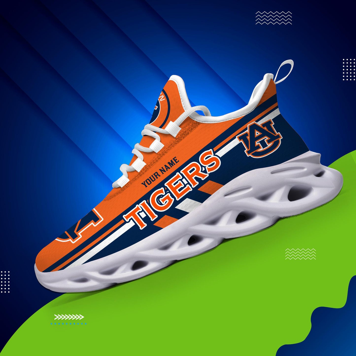 Ideafootwear Auburn Tigers Max Soul Shoes Sneakers For Men And Women