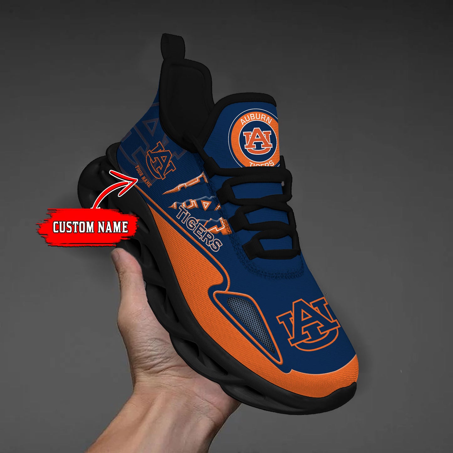 Ideafootwear Auburn Tigers Max Soul Shoes Sneakers For Men And Women
