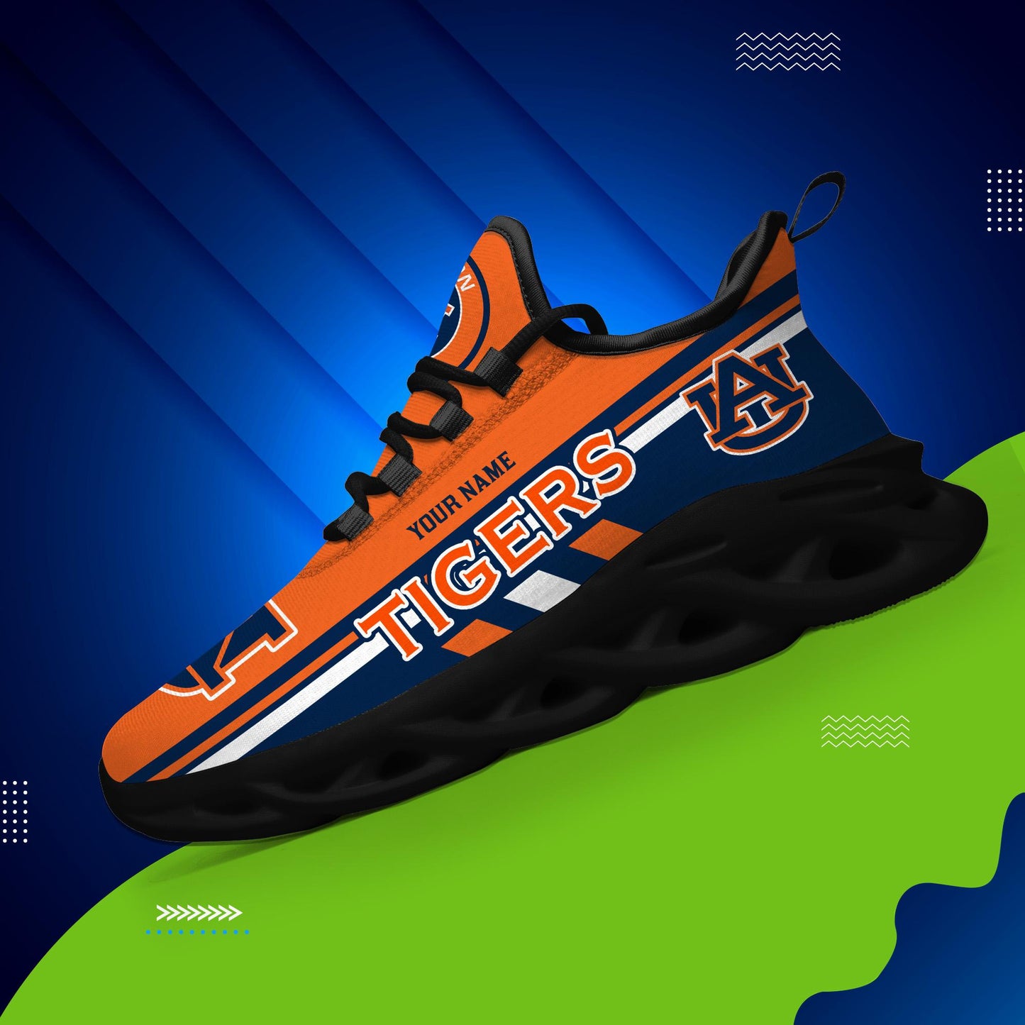 Ideafootwear Auburn Tigers Max Soul Shoes Sneakers For Men And Women
