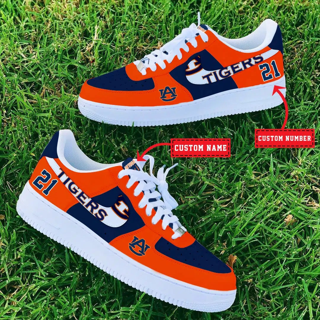 Ideafootwear Auburn Tigers NCAA Air Low-Top Sneakers Shoes For Men And Women