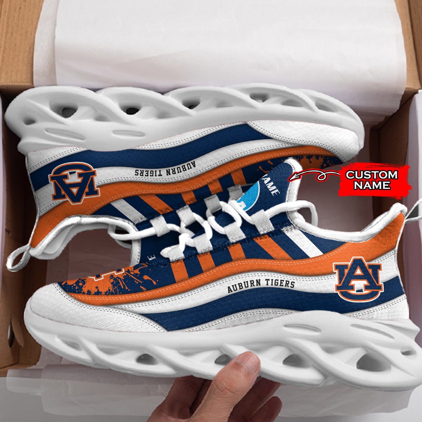 Ideafootwear Auburn Tigers NCAA Max Soul Shoes Sneakers For Men And Women